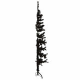 Slim Artificial Half Christmas Tree with Stand Black 150 cm - Top-Down View
