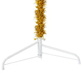 Slim Artificial Half Christmas Tree with Stand Gold 120 cm