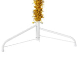Slim Artificial Half Christmas Tree with Stand Gold 210 cm - 45-Degree Angle