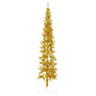 Slim Artificial Half Christmas Tree with Stand Gold 240 cm
