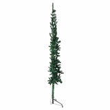 Slim Artificial Half Christmas Tree with Stand Green 120 cm - 45-Degree Angle