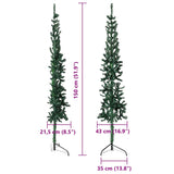 Slim Artificial Half Christmas Tree with Stand Green 150 cm - Extra Image