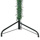 Slim Artificial Half Christmas Tree with Stand Green 180 cm - Rear View
