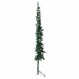 Slim Artificial Half Christmas Tree with Stand Green 240 cm - 45-Degree Angle