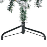 Slim Artificial Half Christmas Tree with Flocked Snow 120 cm - Low Angle