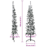 Slim Artificial Half Christmas Tree with Flocked Snow 150 cm - Extra Image