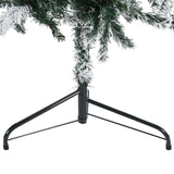 Slim Artificial Half Christmas Tree with Flocked Snow 180 cm - Low Angle