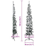 Slim Artificial Half Christmas Tree with Flocked Snow 180 cm - Extra Image