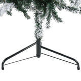 Slim Artificial Half Christmas Tree with Flocked Snow 210 cm