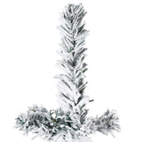 Slim Artificial Half Christmas Tree with Flocked Snow 240 cm - Rear View