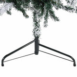 Slim Artificial Half Christmas Tree with Flocked Snow 240 cm - Low Angle