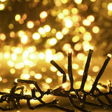 LED Cluster String with 400 LEDs Warm White 7.4 m PVC - Top-Down View