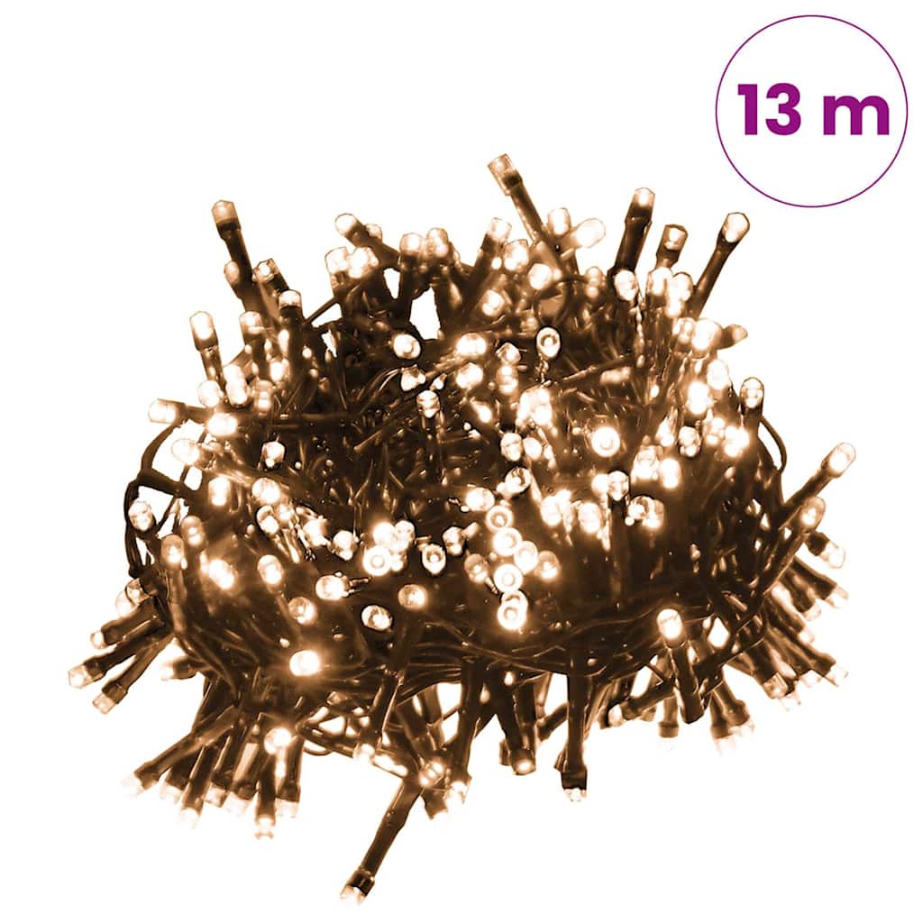 Compact LED String with 400 LEDs Warm White 13 m PVC