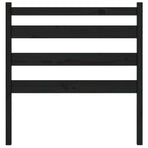 Bed Headboard Black 96 cm Solid Wood Pine