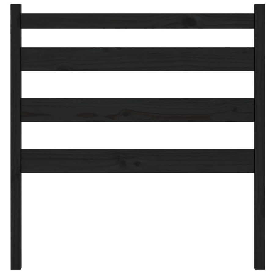 Bed Headboard Black 96 cm Solid Wood Pine