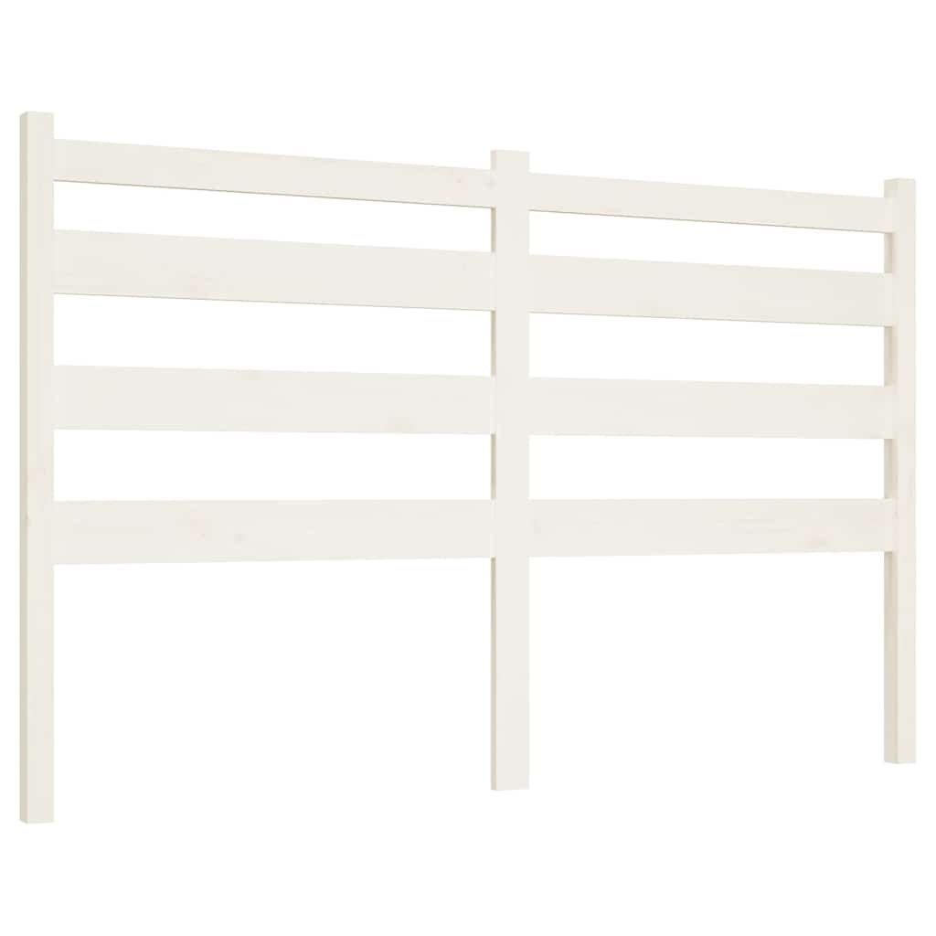 Bed Headboard White 141x4x100 cm Solid Wood Pine