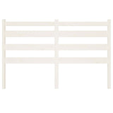 Bed Headboard White 141x4x100 cm Solid Wood Pine