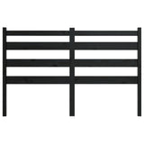Bed Headboard Black 141 cm Solid Wood Pine - Top-Down View