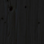 Bed Headboard Black 156 cm Solid Wood Pine