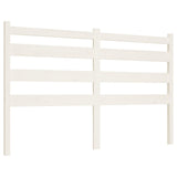 Bed Headboard White 186 cm Solid Wood Pine - Front View