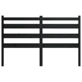 Bed Headboard Black 186 cm Solid Wood Pine