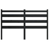 Bed Headboard Black 186 cm Solid Wood Pine - Top-Down View