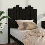 Bed Headboard Black 96 cm Solid Wood Pine - Side View