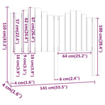 Bed Headboard 141x4x110 cm Solid Wood Pine