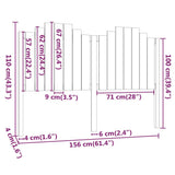 Bed Headboard 156x4x110 cm Solid Wood Pine