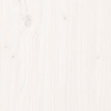Bed Headboard White 186 cm Solid Wood Pine - 45-Degree Angle