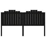 Bed Headboard Black 186 cm Solid Wood Pine