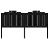 Bed Headboard Black 186 cm Solid Wood Pine - Top-Down View