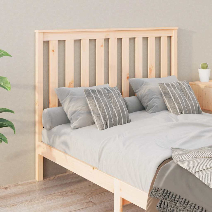 Bed Headboard 141 cm Solid Wood Pine