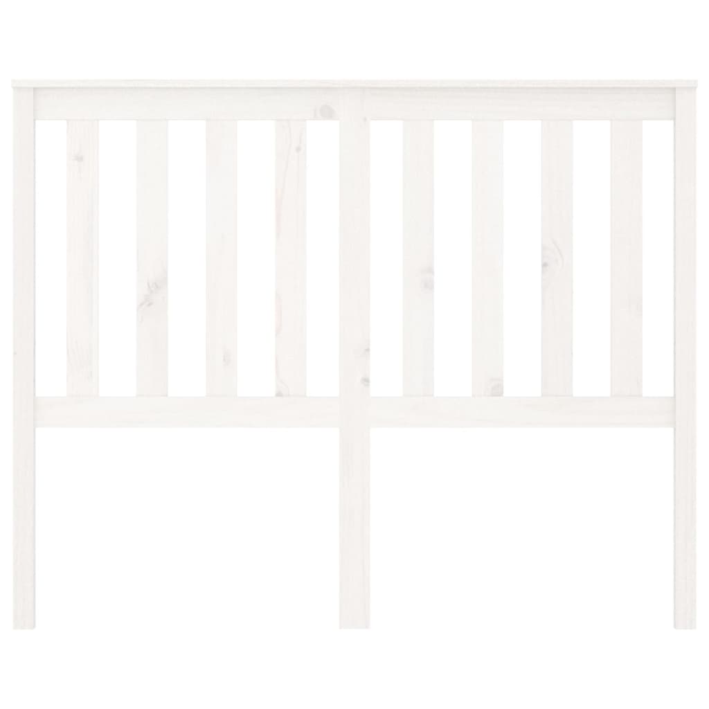 Bed Headboard White 141x6x101 cm Solid Wood Pine
