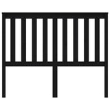 Bed Headboard Black 141 cm Solid Wood Pine - Side View