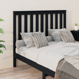 Bed Headboard Black 141 cm Solid Wood Pine - Top-Down View