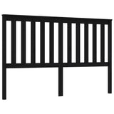 Bed Headboard Black 156x6x101 cm Solid Wood Pine