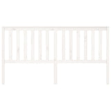 Bed Headboard White 186x6x101 cm Solid Wood Pine