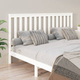 Bed Headboard White 186x6x101 cm Solid Wood Pine