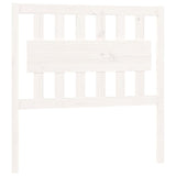 Bed Headboard White 95.5 cm Solid Wood Pine - Front View