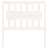 Bed Headboard White 95.5 cm Solid Wood Pine - Side View