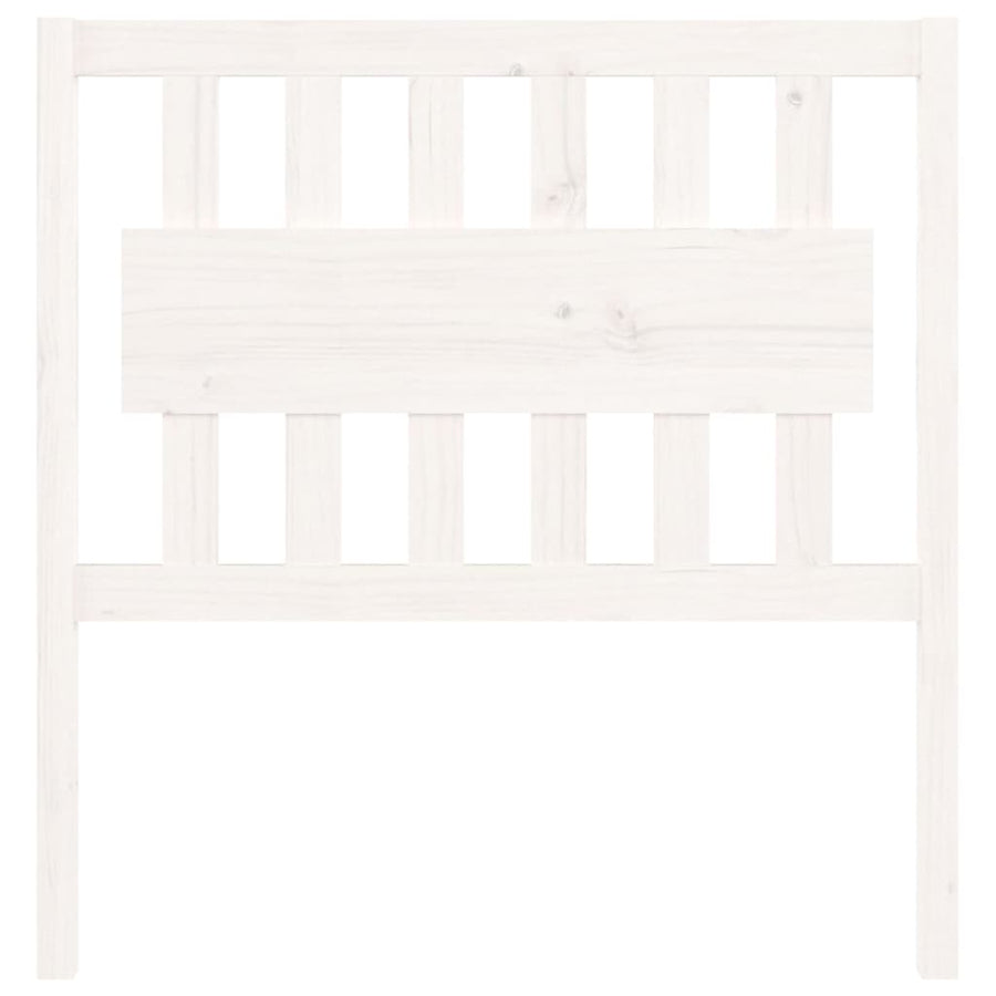 Bed Headboard White 95.5 cm Solid Wood Pine