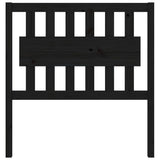 Bed Headboard Black 95.5 cm Solid Wood Pine