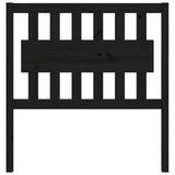 Bed Headboard Black 95.5 cm Solid Wood Pine - Side View