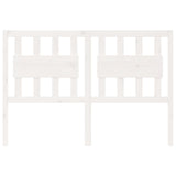 Bed Headboard White 140.5 cm Solid Wood Pine - Side View