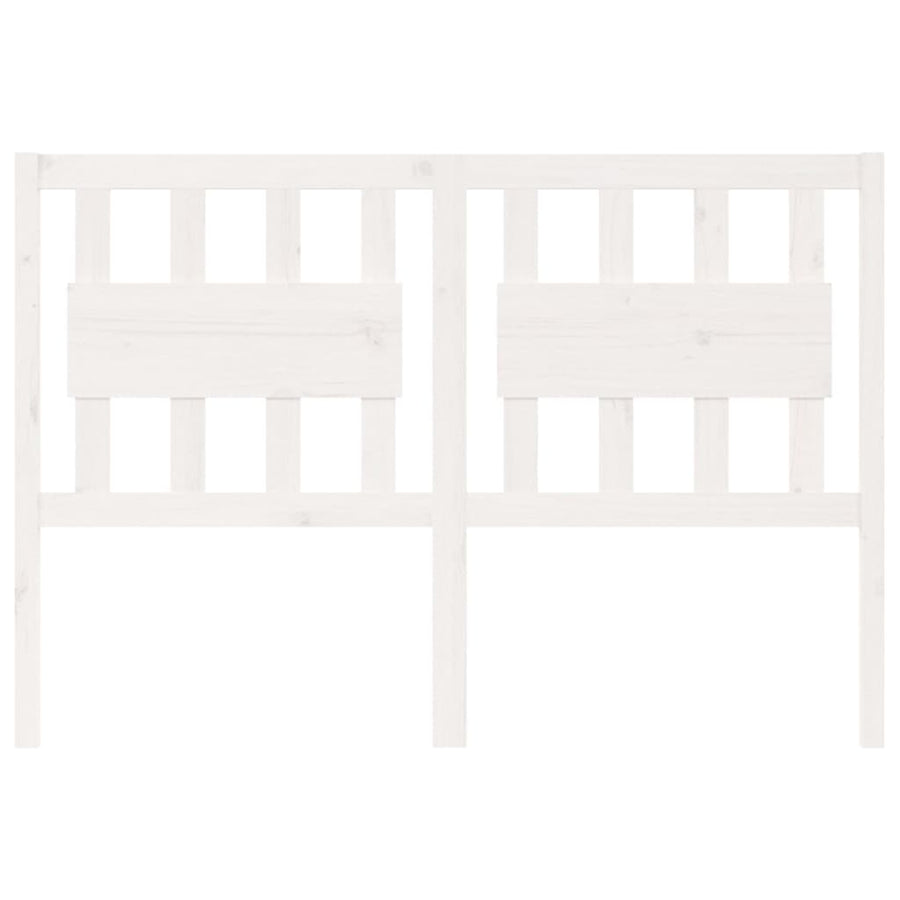 Bed Headboard White 140.5 cm Solid Wood Pine