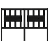 Bed Headboard Black 140.5 cm Solid Wood Pine