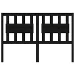 Bed Headboard Black 140.5 cm Solid Wood Pine