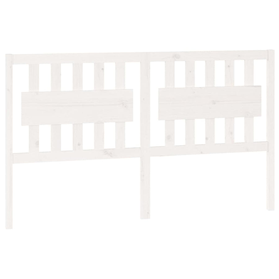 Bed Headboard White 155.5 cm Solid Wood Pine