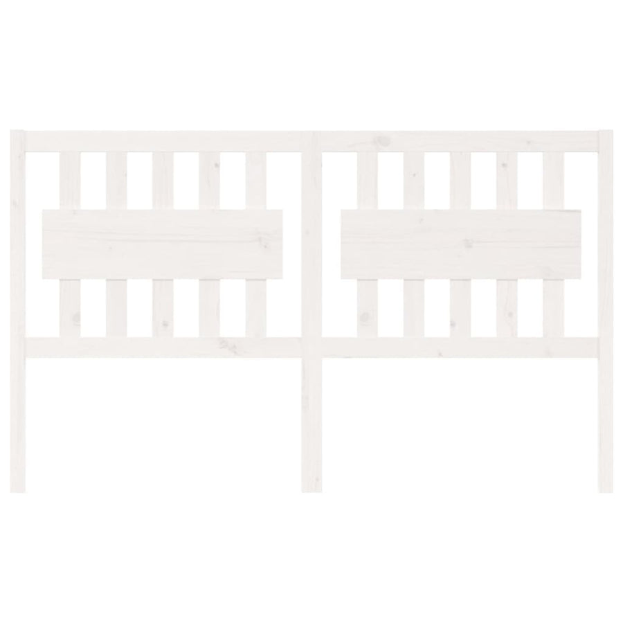 Bed Headboard White 155.5 cm Solid Wood Pine